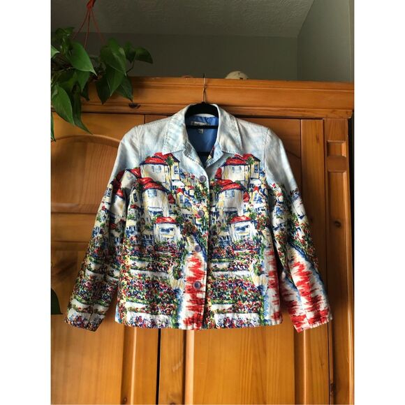 Coldwater Creek Scenic Village Art Jacket PM - Picture 2 of 12